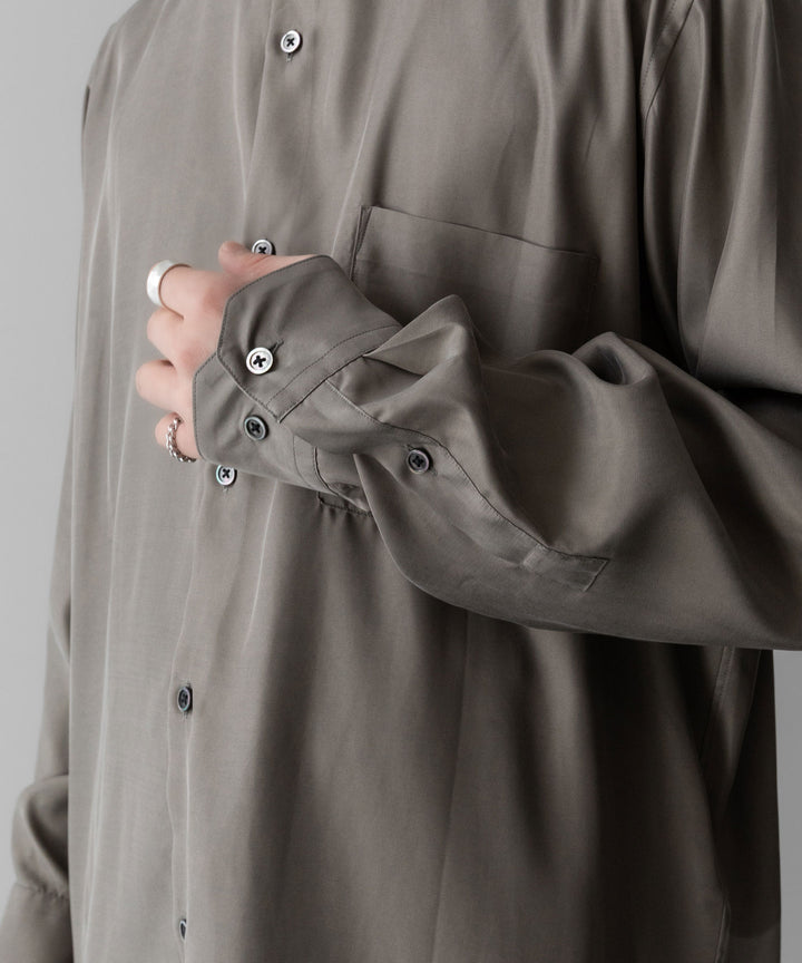 ssstein(シュタイン)のCUPRO TWILL OVERSIZED LS SHIRT - TAUPEの公式通販サイトsession福岡セレクトショップ