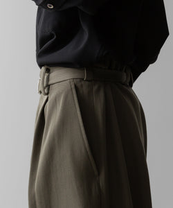 UJOH ウジョーのBELTED WIDE STRAIGHT PNT MOSS GRAYの公式通販サイトsession福岡セレクトショップ