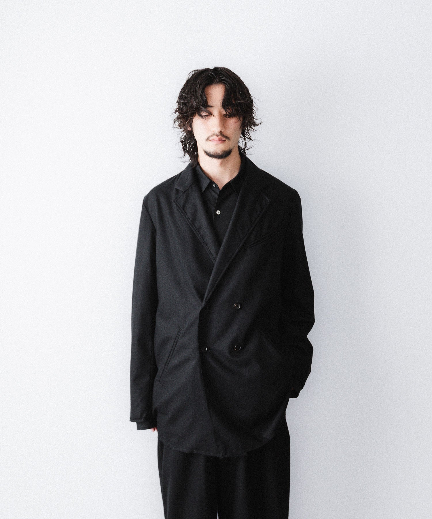 綾shop様 ANTHEM A / アンセムエー】WOOL CASHMERE POPLIN MELTON JACKET