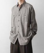 画像をギャラリービューアに読み込む, INTÉRIM - インテリムのMILK PAINT VINTAGE WASH BLACK SHUTTLE CHAMBRAY HYPER BIG US NAVY WORK SHIRT TYPE2のGRAY公式通販サイトsession福岡セレクトショップ
