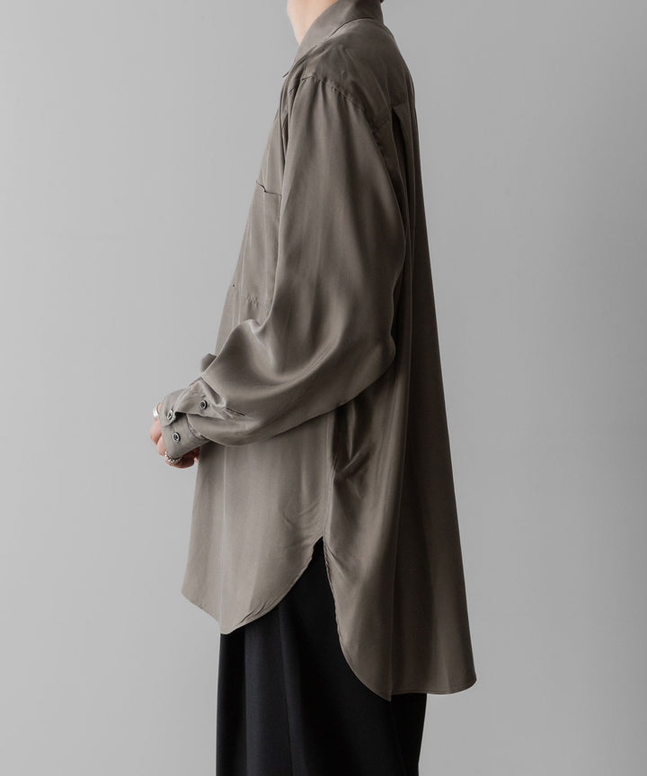 ssstein(シュタイン)のCUPRO TWILL OVERSIZED LS SHIRT - TAUPEの公式通販サイトsession福岡セレクトショップ