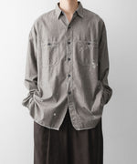 画像をギャラリービューアに読み込む, INTÉRIM - インテリムのMILK PAINT VINTAGE WASH BLACK SHUTTLE CHAMBRAY HYPER BIG US NAVY WORK SHIRT TYPE2のGRAY公式通販サイトsession福岡セレクトショップ
