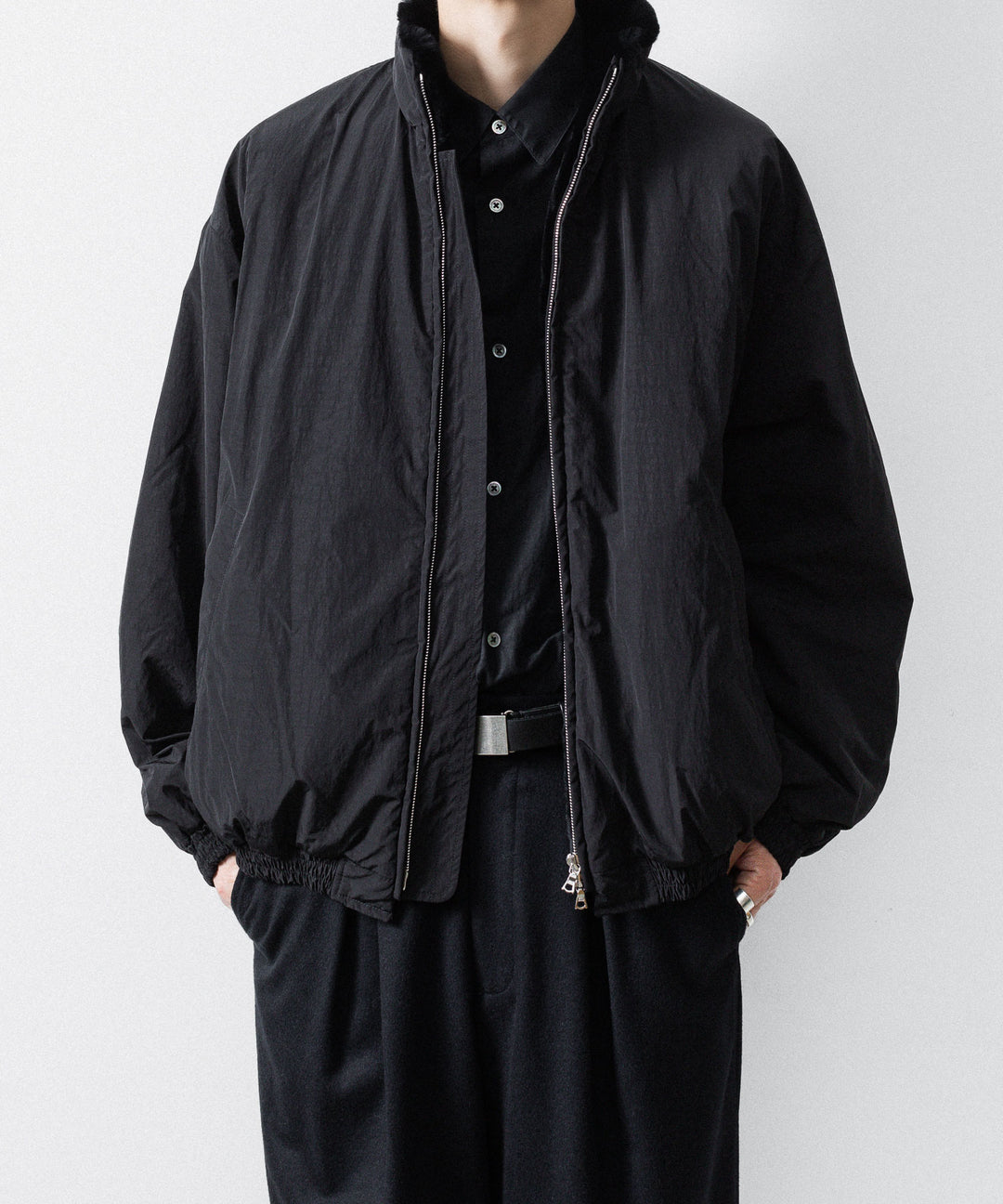 ssstein(シュタイン)のMOUTON INNER REVERSIBLE PADDED JACKET - BLACK × BLACKの公式通販サイトsession福岡セレクトショップ