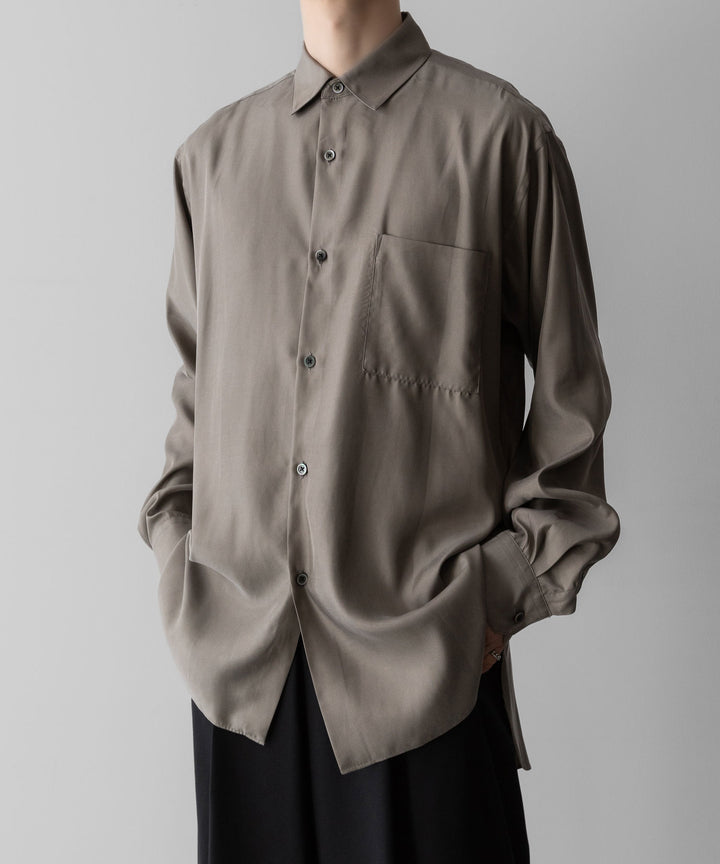 ssstein(シュタイン)のCUPRO TWILL OVERSIZED LS SHIRT - TAUPEの公式通販サイトsession福岡セレクトショップ