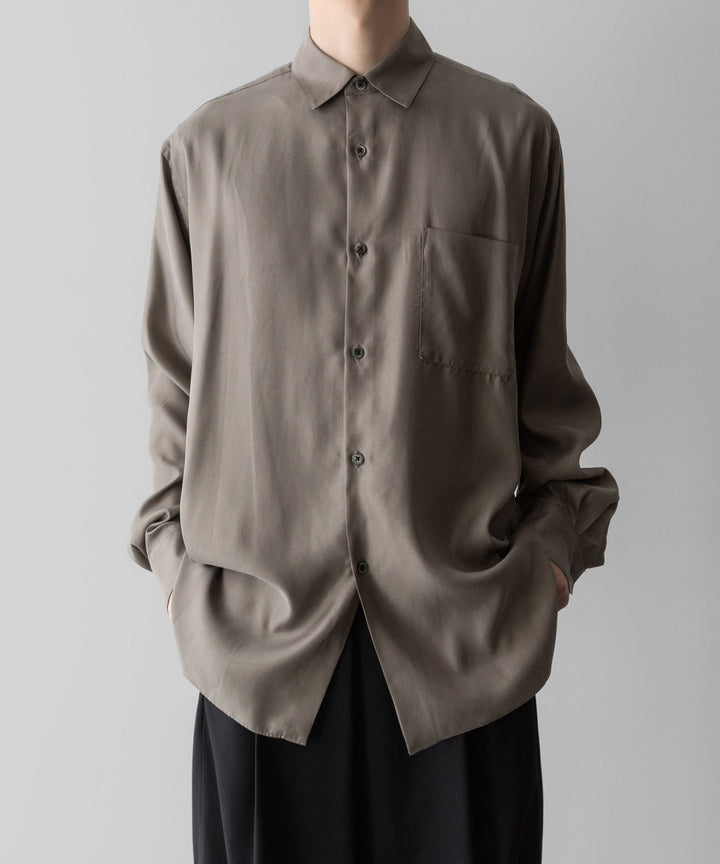 ssstein(シュタイン)のCUPRO TWILL OVERSIZED LS SHIRT - TAUPEの公式通販サイトsession福岡セレクトショップ