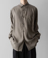 【ssstein】CUPRO TWILL OVERSIZED LS SHIRT - TAUPE