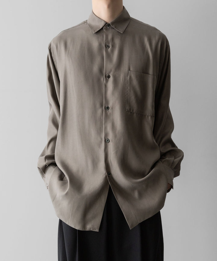 ssstein(シュタイン)のCUPRO TWILL OVERSIZED LS SHIRT - TAUPEの公式通販サイトsession福岡セレクトショップ