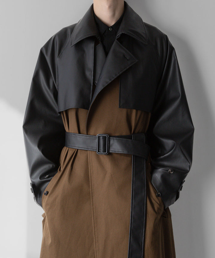 【stein】シュタイン24ss  CONTRAST SINGLE BREASTED WIDE LAPELS COAT - CAMEL sessionセッション福岡セレクトショップ 公式通販サイト
