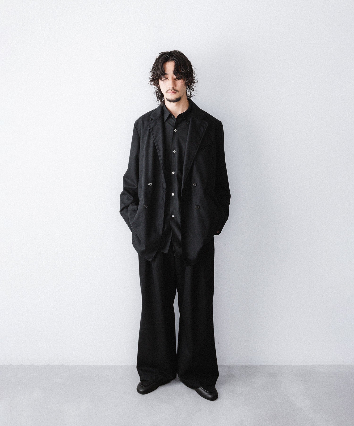 綾shop様 ANTHEM A / アンセムエー】WOOL CASHMERE POPLIN MELTON JACKET