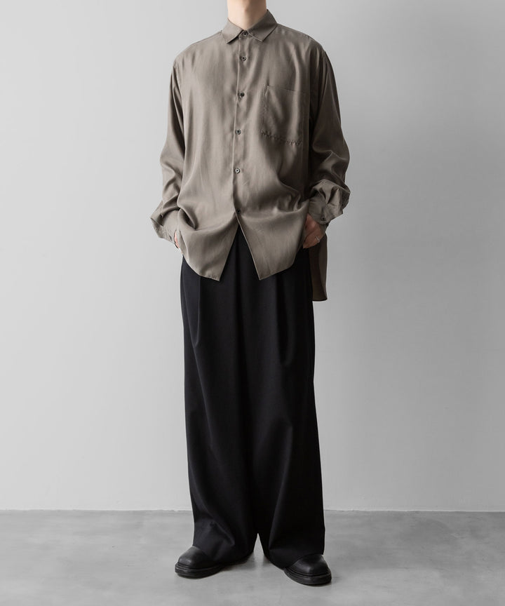 ssstein(シュタイン)のCUPRO TWILL OVERSIZED LS SHIRT - TAUPEの公式通販サイトsession福岡セレクトショップ