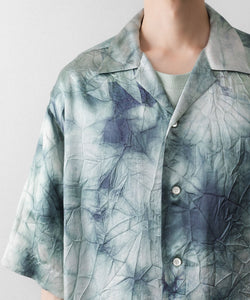 UJOH】SLIT SLEEVE OPEN COLLAR SHIRT - LIGHT GRAY | 公式通販サイト