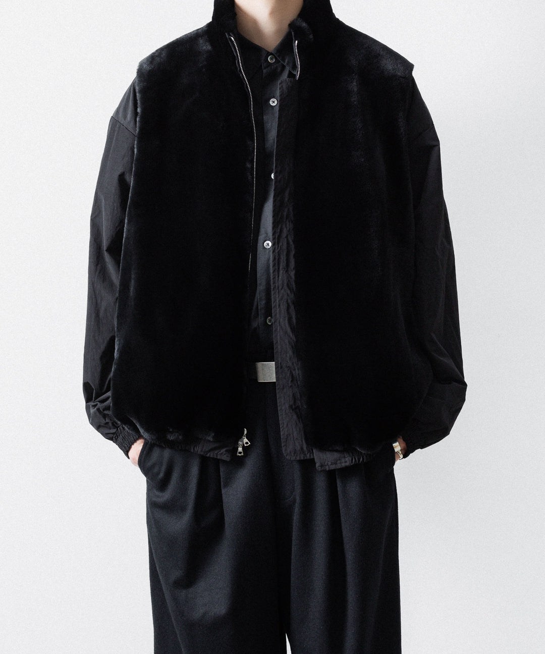 ssstein(シュタイン)のMOUTON INNER REVERSIBLE PADDED JACKET - BLACK × BLACKの公式通販サイトsession福岡セレクトショップ