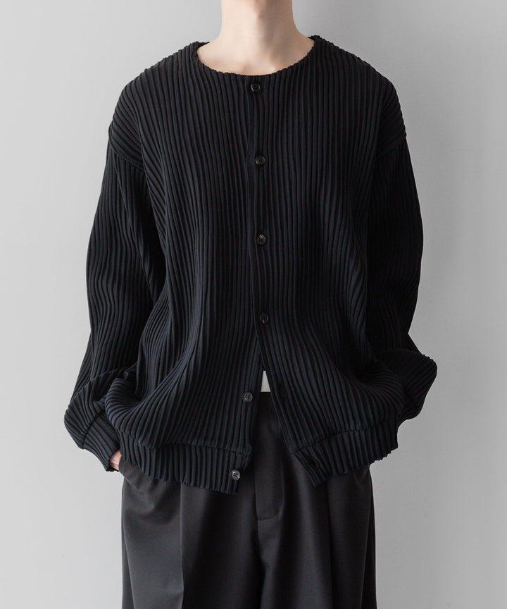 stein(シュタイン)の23AWコレクションOBLIQUE PATTERNED KNIT CARDIGANのBLACK sessionセッション福岡セレクトショップ 公式通販サイト