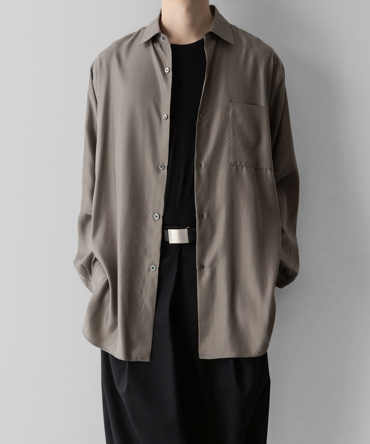ssstein(シュタイン)のCUPRO TWILL OVERSIZED LS SHIRT - TAUPEの公式通販サイトsession福岡セレクトショップ