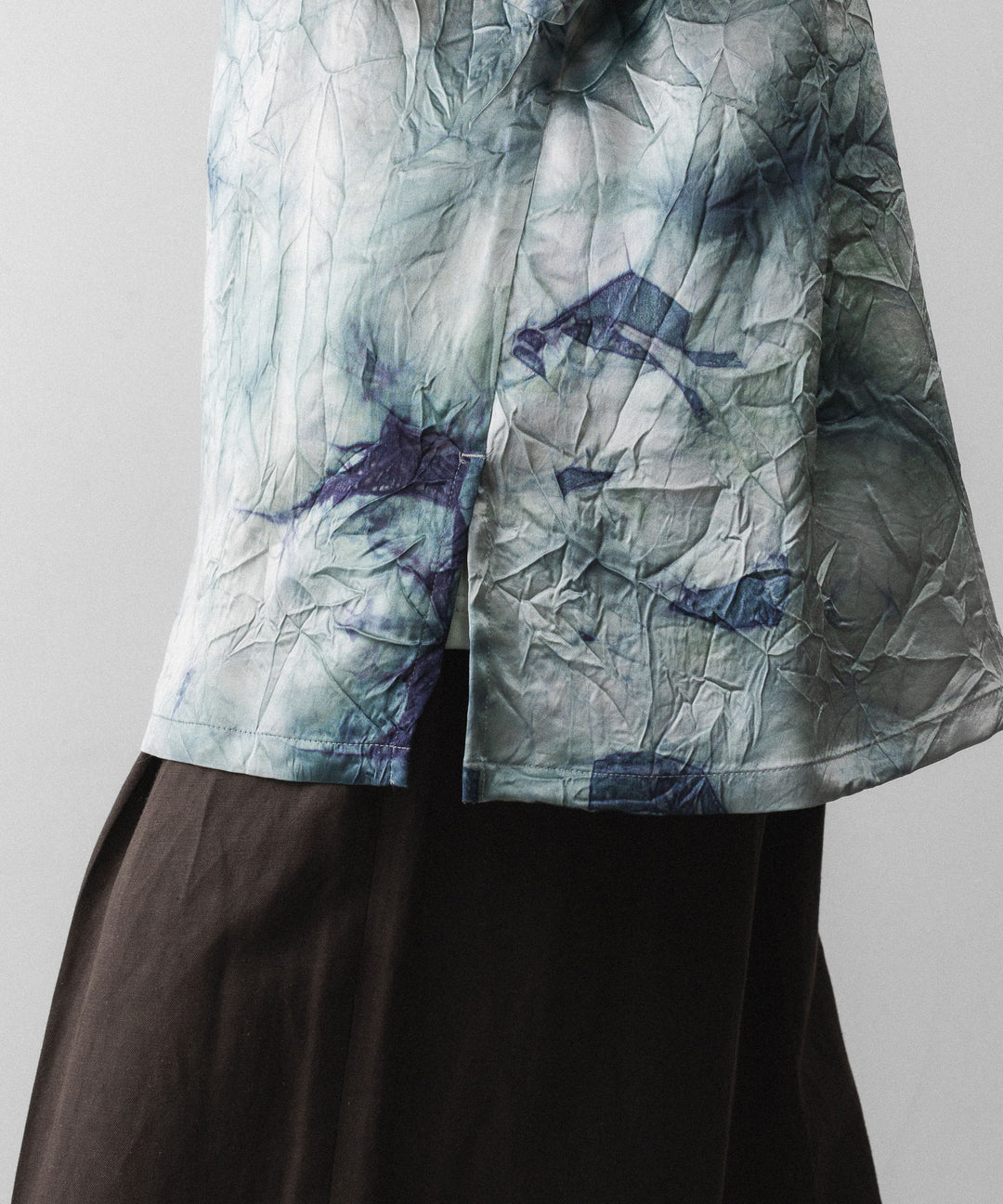 UJOH - ウジョーのSLIT SLEEVE OPEN COLLAR SHIRTのLIGHT GRAY公式通販サイトsession福岡セレクトショップ