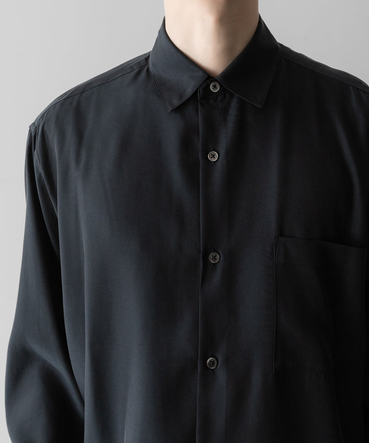 ssstein(シュタイン)のCUPRO TWILL OVERSIZED LS SHIRT - BLACKの公式通販サイトsession福岡セレクトショップ