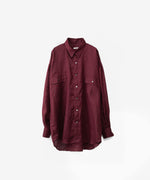 画像をギャラリービューアに読み込む, INTÉRIM インテリムのHIGH COUNT LINEN CLOTH HYPER BIG GATHER SHIRTのBURGUNDY 公式通販サイトsession福岡セレクトショップ
