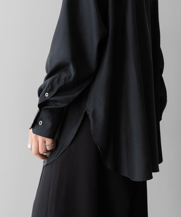 ssstein(シュタイン)のCUPRO TWILL OVERSIZED LS SHIRT - BLACKの公式通販サイトsession福岡セレクトショップ