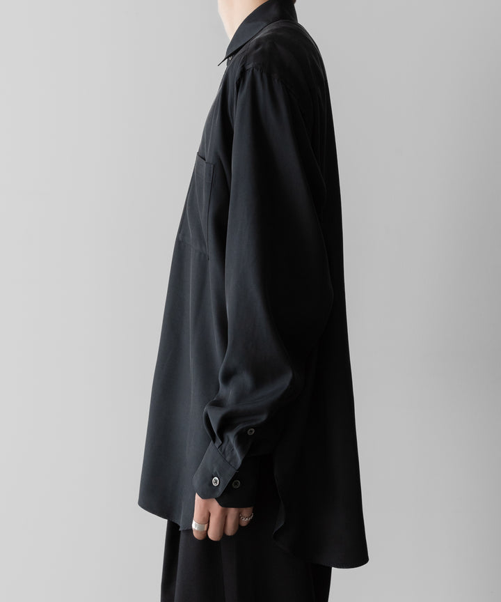 ssstein(シュタイン)のCUPRO TWILL OVERSIZED LS SHIRT - BLACKの公式通販サイトsession福岡セレクトショップ