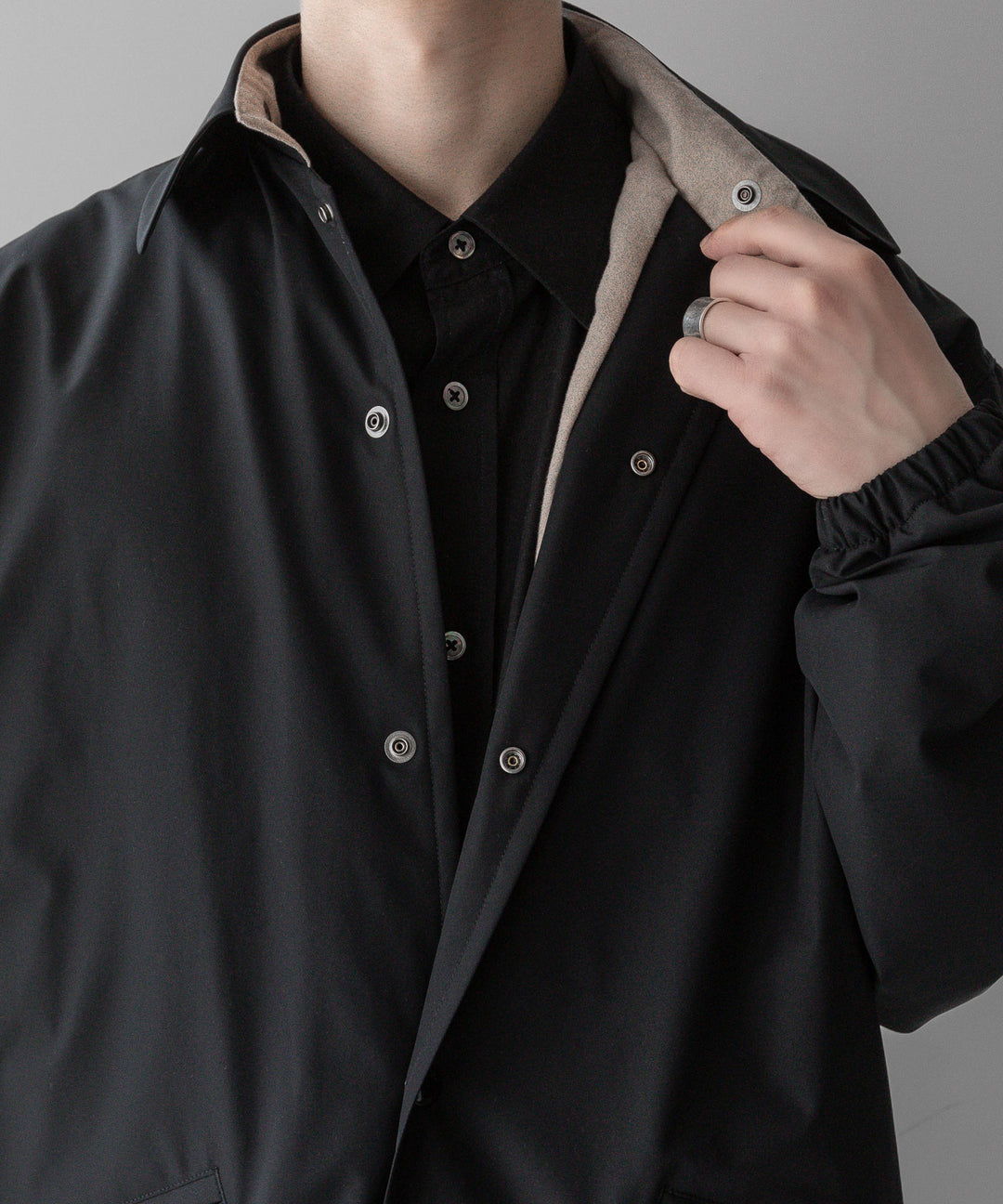 INTÉRIM - インテリムのHYPER BIG DERMIZAX WATER PROOF COACH JACKET - BLACK 公式通販サイトsession福岡セレクトショップ