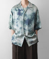 【UJOH】SLIT SLEEVE OPEN COLLAR SHIRT - LIGHT GRAY