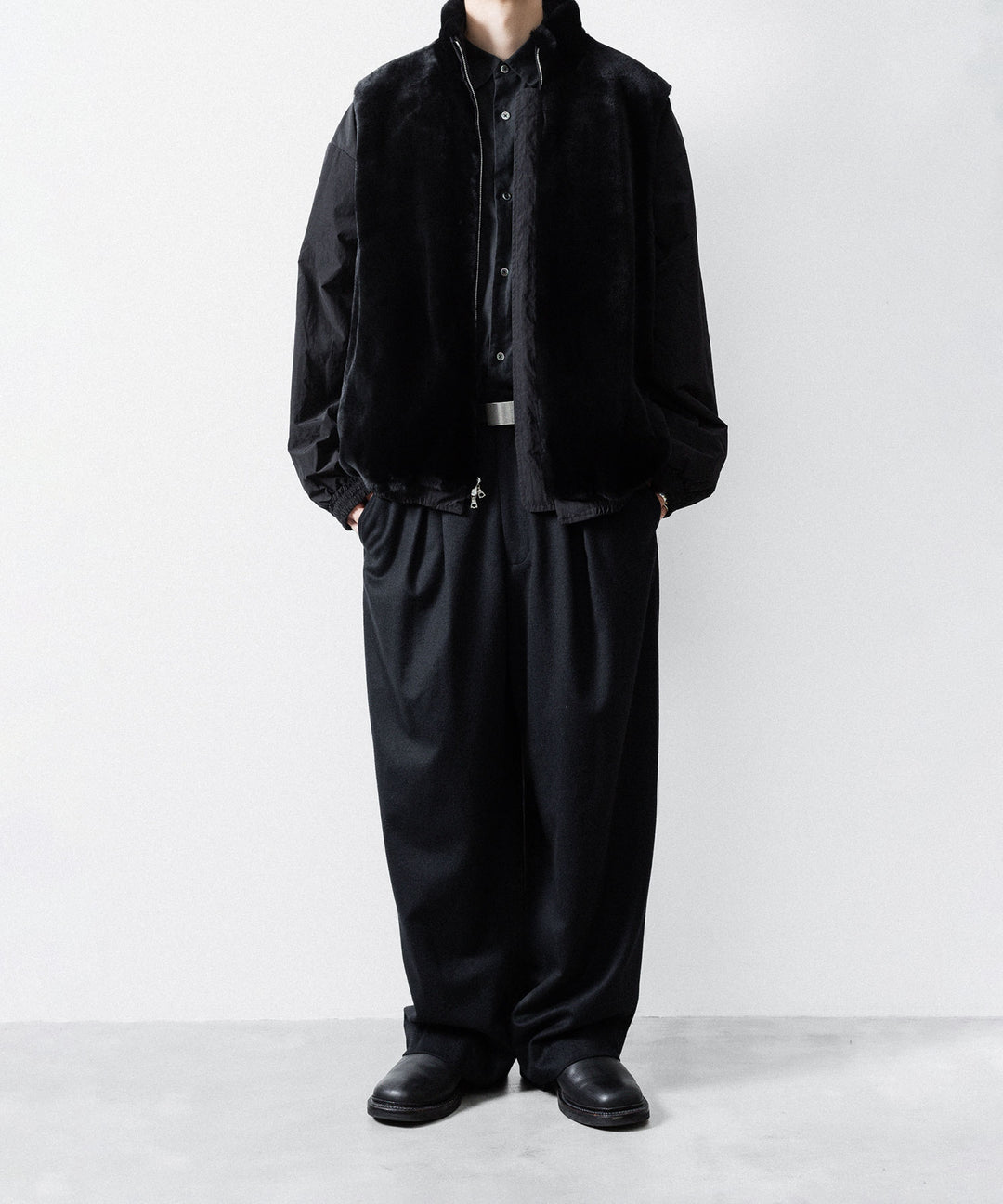ssstein(シュタイン)のMOUTON INNER REVERSIBLE PADDED JACKET - BLACK × BLACKの公式通販サイトsession福岡セレクトショップ