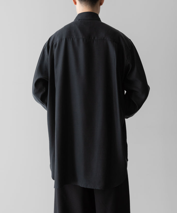 ssstein(シュタイン)のCUPRO TWILL OVERSIZED LS SHIRT - BLACKの公式通販サイトsession福岡セレクトショップ