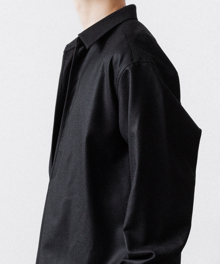 ssstein(シュタイン)のWOOL FLANNEL OVERSIZED SKIPPER SHIRT - BLACKの公式通販サイトsession福岡セレクトショップ