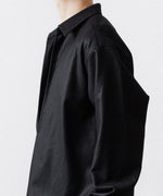 画像をギャラリービューアに読み込む, ssstein(シュタイン)のWOOL FLANNEL OVERSIZED SKIPPER SHIRT - BLACKの公式通販サイトsession福岡セレクトショップ

