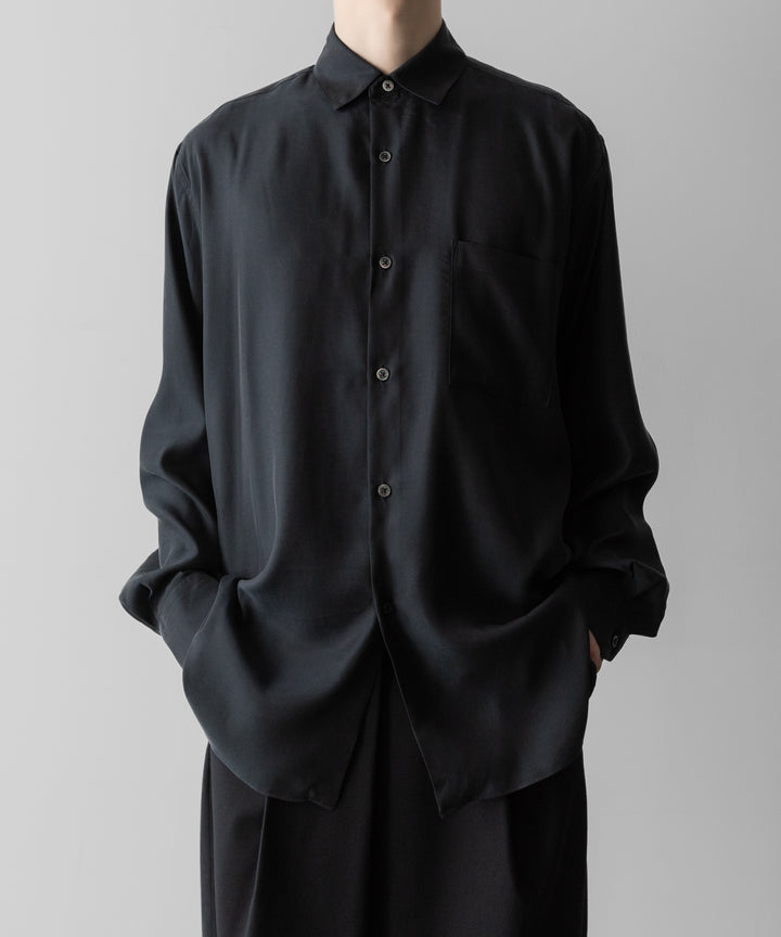 ssstein(シュタイン)のCUPRO TWILL OVERSIZED LS SHIRT - BLACKの公式通販サイトsession福岡セレクトショップ