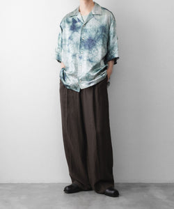 UJOH】SLIT SLEEVE OPEN COLLAR SHIRT - LIGHT GRAY | 公式通販サイト