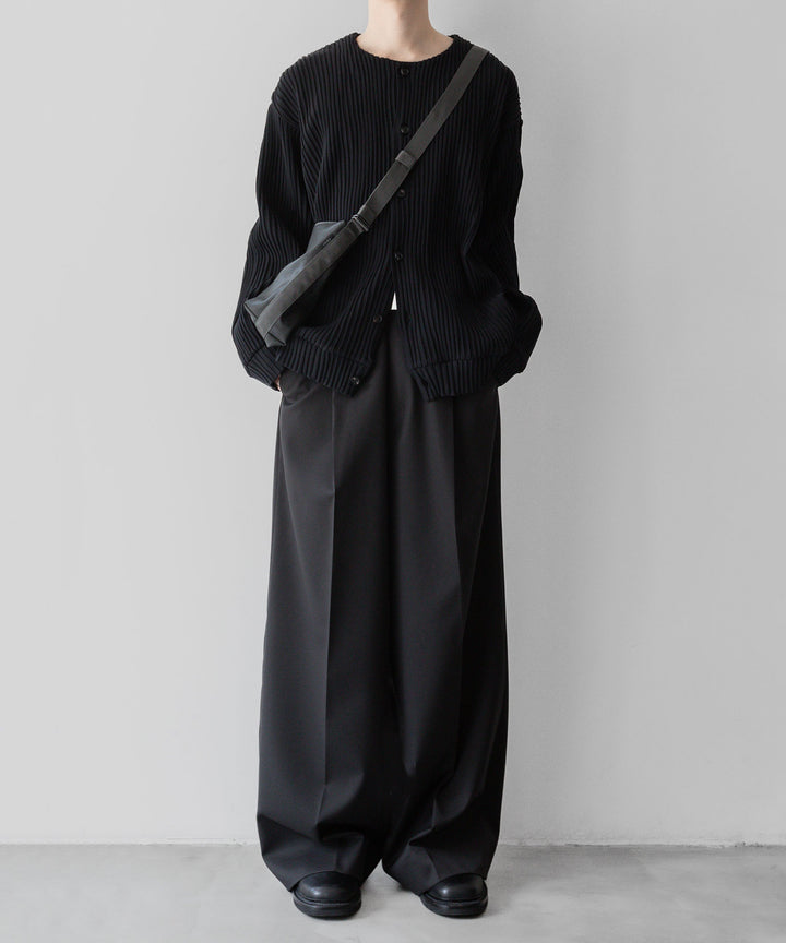 stein(シュタイン)の23AWコレクションOBLIQUE PATTERNED KNIT CARDIGANのBLACK sessionセッション福岡セレクトショップ 公式通販サイト