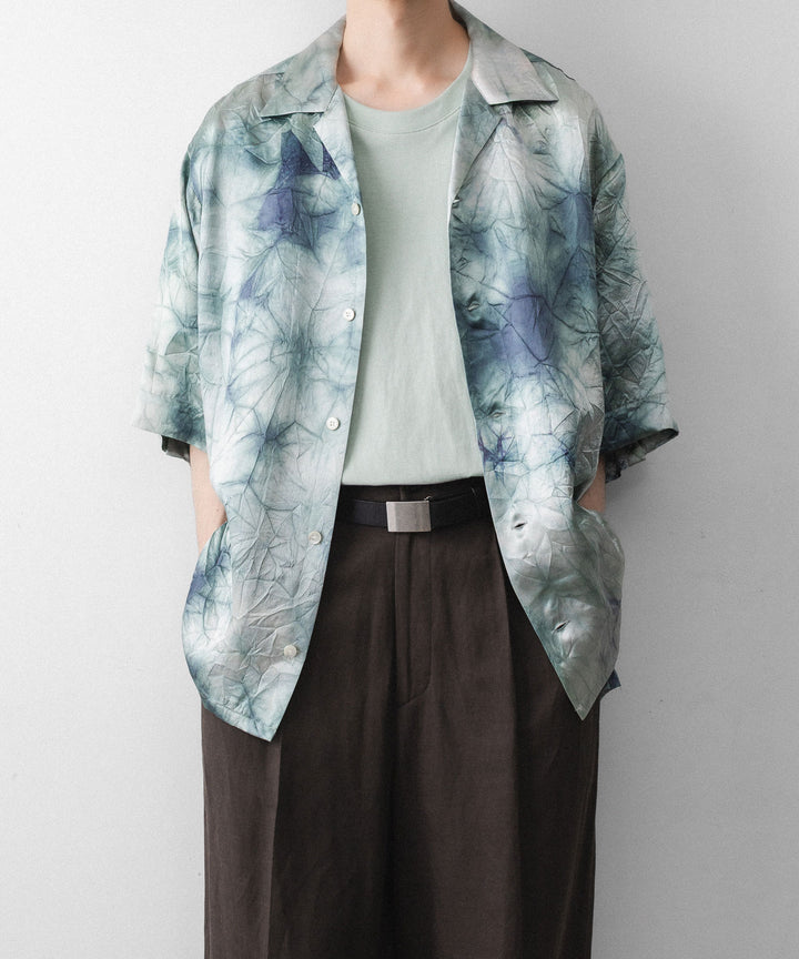 UJOH - ウジョーのSLIT SLEEVE OPEN COLLAR SHIRTのLIGHT GRAY公式通販サイトsession福岡セレクトショップ
