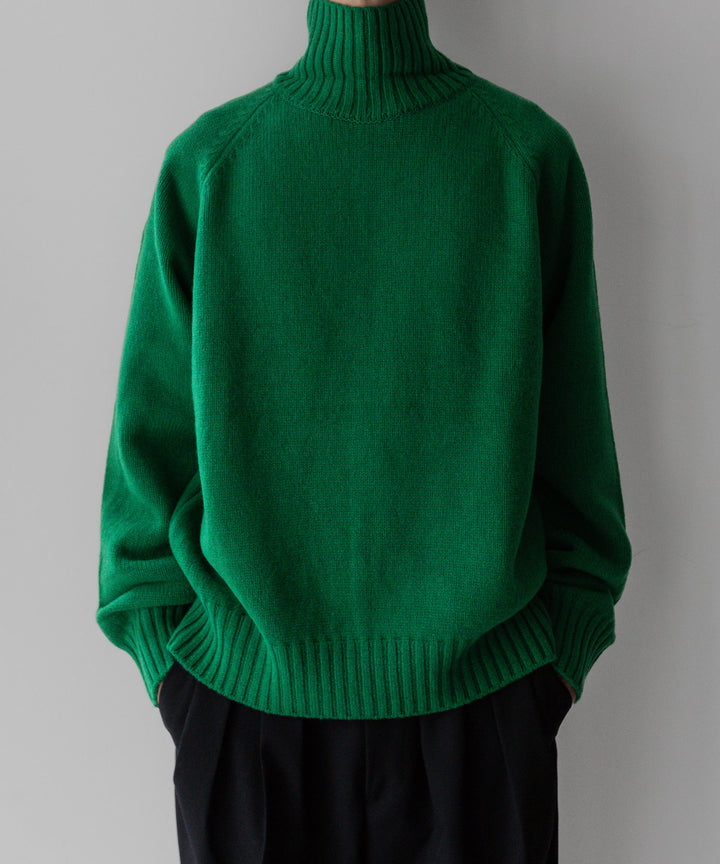 stein(シュタイン)の23AWコレクションEX FINE LAMBS LOOSE HIGH NECK KNIT LSのGREEN sessionセッション福岡セレクトショップ 公式通販サイト