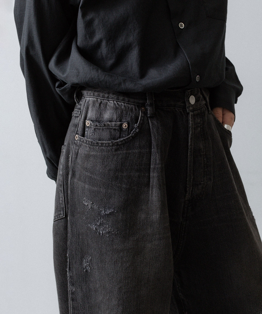 ssstein(シュタイン)のBAGGY DENIM JEANS - BLACKの公式通販サイトsession福岡セレクトショップ