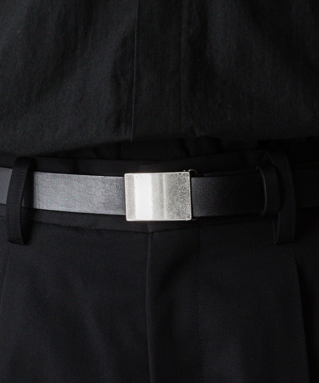 【ssstein】シュタイン 26ss LEATHER BELT ( PLAIN BUCKLE ) - BLACK sessionセッション福岡セレクトショップ 公式通販サイト