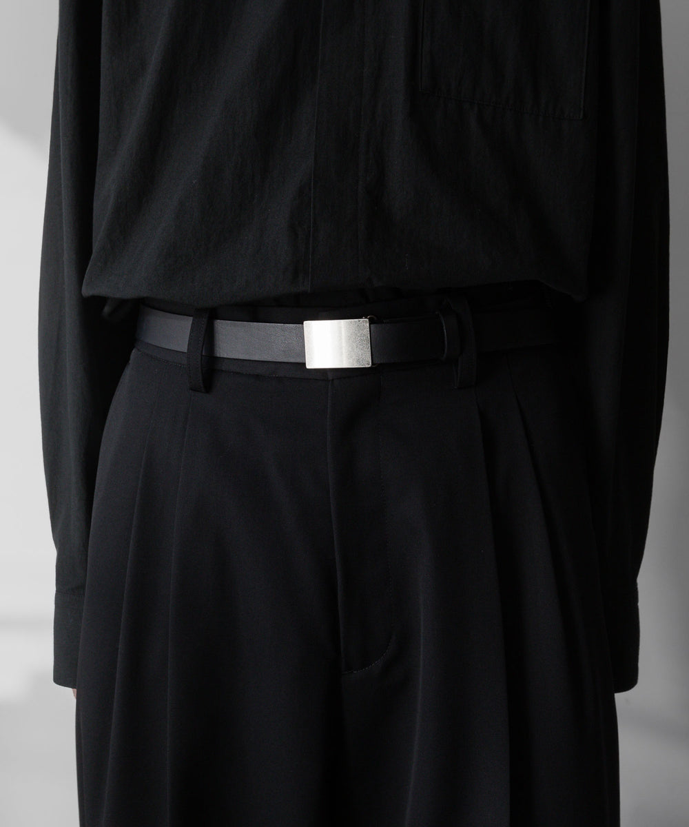 【ssstein】シュタイン 26ss LEATHER BELT ( PLAIN BUCKLE ) - BLACK sessionセッション福岡セレクトショップ 公式通販サイト