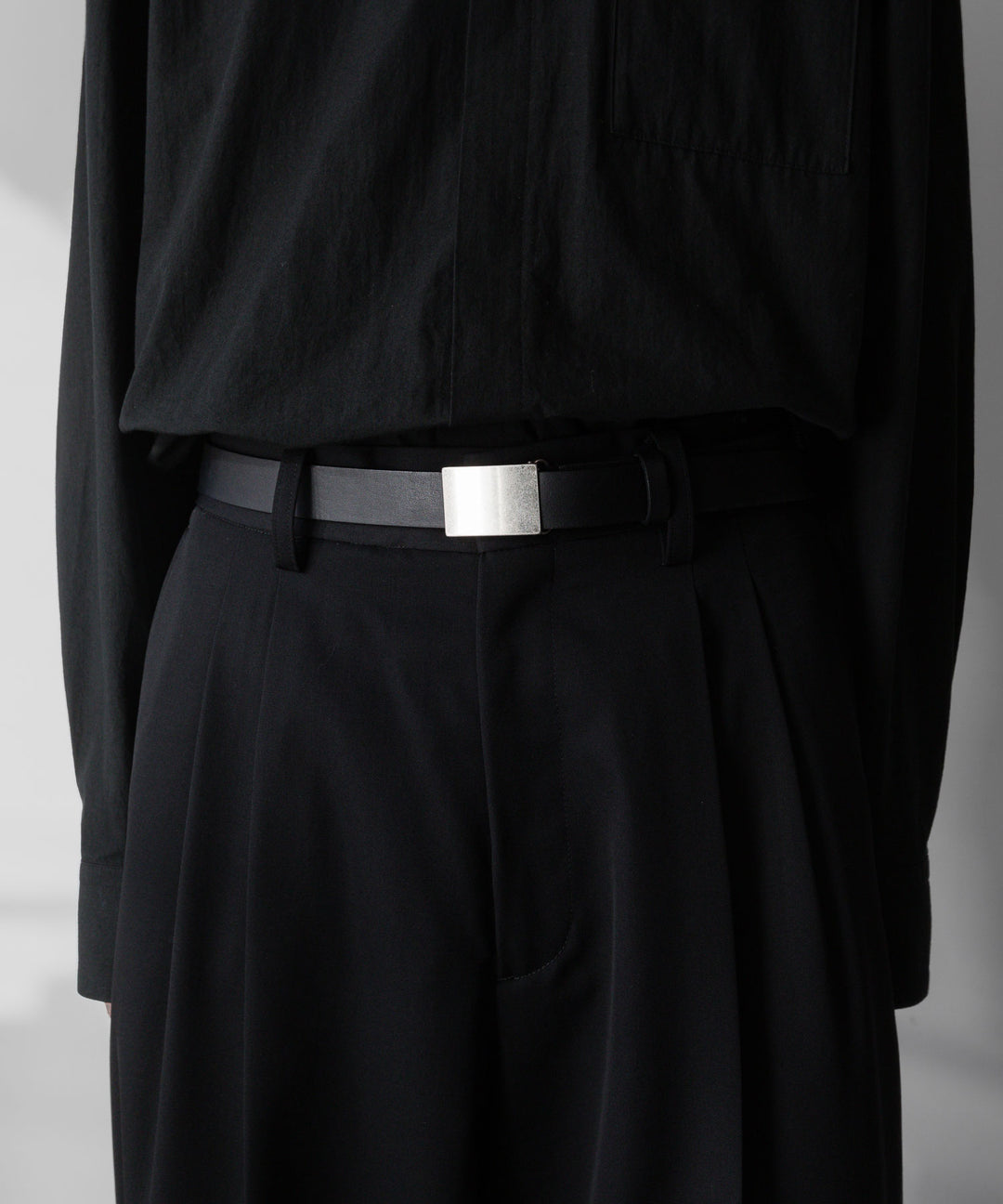 【ssstein】シュタイン 26ss LEATHER BELT ( PLAIN BUCKLE ) - BLACK sessionセッション福岡セレクトショップ 公式通販サイト