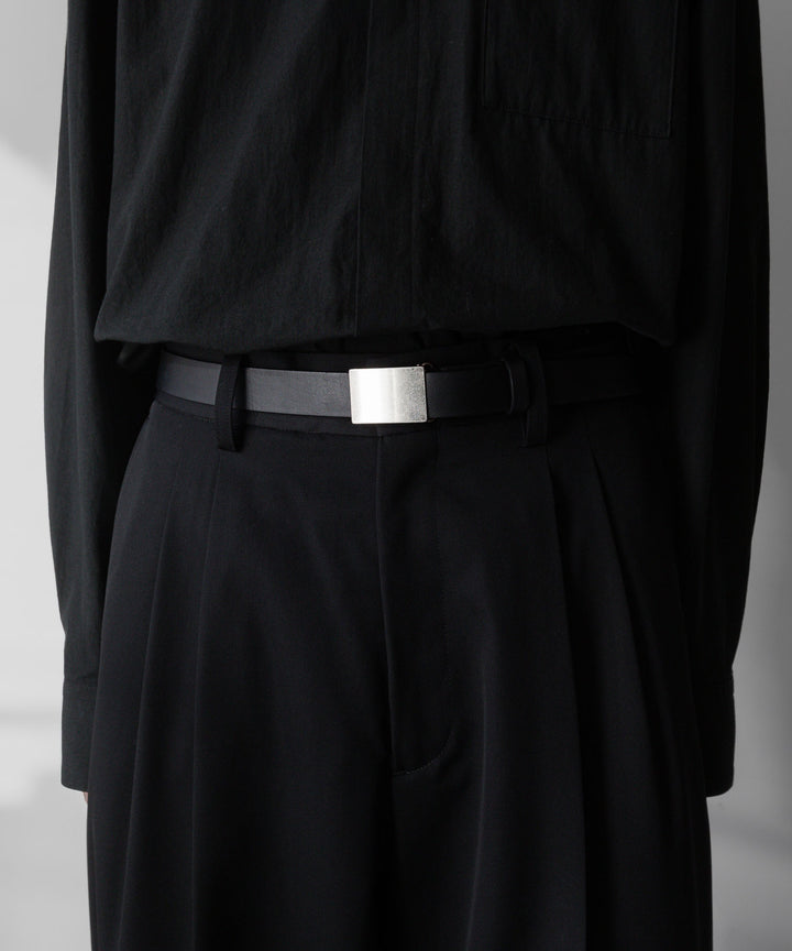 【ssstein】シュタイン 26ss LEATHER BELT ( PLAIN BUCKLE ) - BLACK sessionセッション福岡セレクトショップ 公式通販サイト