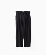 画像をギャラリービューアに読み込む, INTÉRIM インテリムのBLACK SURFAR GARMENT DYE BELTED FRENCH ARMY MIL BAGGY TROUSERのBLACK公式通販サイトsession福岡セレクトショップ
