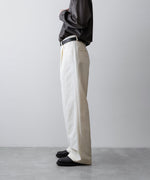 画像をギャラリービューアに読み込む, ssstein(シュタイン)のDOUBLE WEAVE COTTON ONE TUCK WIDE PANTS - CREAMの公式通販サイトsession福岡セレクトショップ
