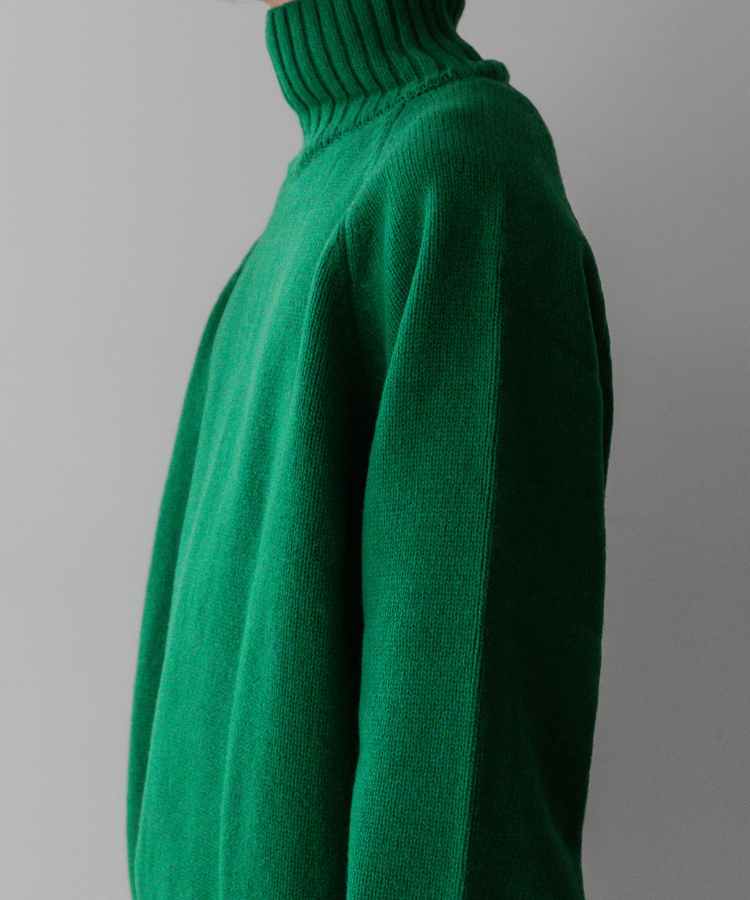 stein(シュタイン)の23AWコレクションEX FINE LAMBS LOOSE HIGH NECK KNIT LSのGREEN sessionセッション福岡セレクトショップ 公式通販サイト