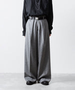 画像をギャラリービューアに読み込む, ssstein(シュタイン)のW/CA BEAVER EXTRA WIDE TROUSERS - GREYの公式通販サイトsession福岡セレクトショップ
