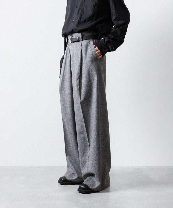 ssstein(シュタイン)のW/CA BEAVER EXTRA WIDE TROUSERS - GREYの公式通販サイトsession福岡セレクトショップ