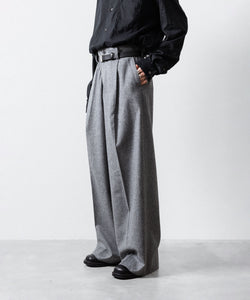 ssstein / シュタイン】W/CA BEAVER EXTRA WIDE TROUSERS - GREY