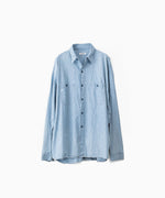 画像をギャラリービューアに読み込む, INTÉRIM - インテリムのSPOT BLEACH VINTAGE WASH BLUE SHUTTLE CHAMBRAY HYPER BIG US NAVY WORK SHIRT TYPE2のBLUEの公式通販サイトsession福岡セレクトショップ
