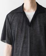 画像をギャラリービューアに読み込む, ssstein(シュタイン)のPE/RAMIE KNIT SS SKIPPER - BLACKの公式通販サイトsession福岡セレクトショップ
