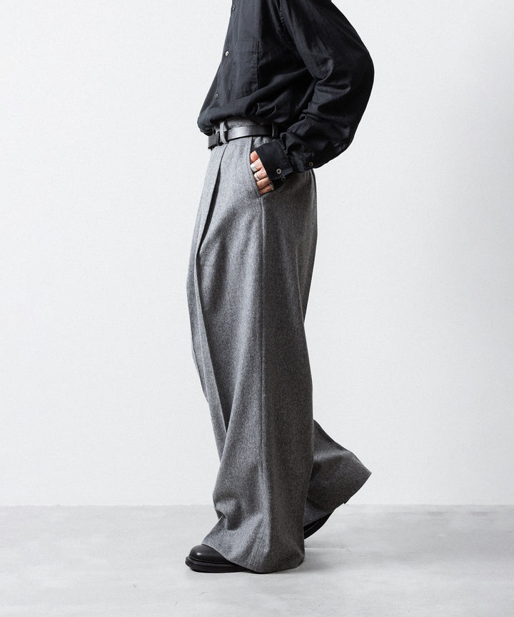 ssstein(シュタイン)のW/CA BEAVER EXTRA WIDE TROUSERS - GREYの公式通販サイトsession福岡セレクトショップ