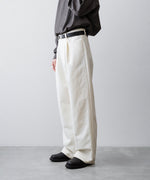 画像をギャラリービューアに読み込む, ssstein(シュタイン)のDOUBLE WEAVE COTTON ONE TUCK WIDE PANTS - CREAMの公式通販サイトsession福岡セレクトショップ
