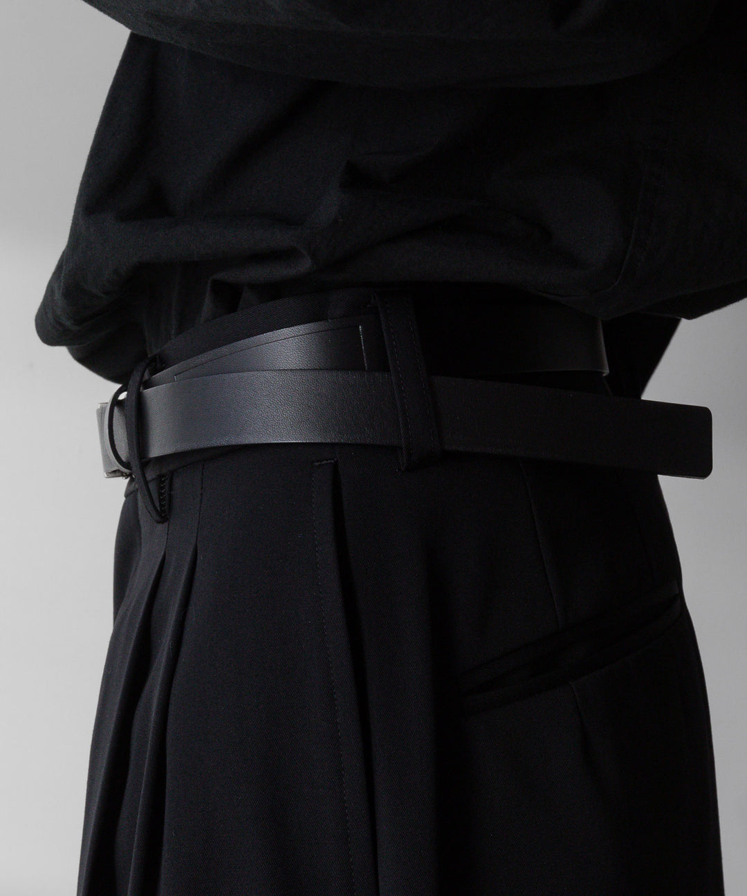 【ssstein】シュタイン 26ss LEATHER BELT ( PLAIN BUCKLE ) - BLACK sessionセッション福岡セレクトショップ 公式通販サイト